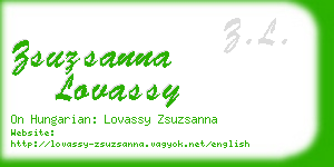 zsuzsanna lovassy business card